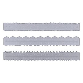 Regla de metal troquelada de bordes irregulares, 3 Piezas DIY Decorativo Embossing Decorativo Die Cut Lightweight Card Making Frame Acero al Carbono D