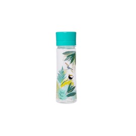 Sara Miller - Water Bottle | 600 ml | 100% BPA Free | Tropical | 25.5 x 6.8 x 6.8 cm