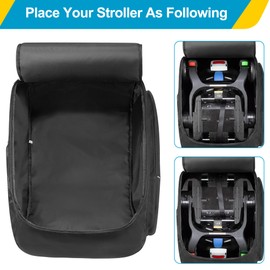 GRAOSO Car Seat Stroller Travel Bag Compatible with Doona, Gate Check Stroller Backpack for Airplane, with 8mm Pearl Cotton Padding, Padded Handle and Shoulder Strap, Black