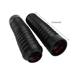 Universal Motorcycle Bike Rubber Front Fork Cover Gaiters Gators Boots Black