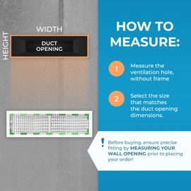 Aluminum 30 x 8 Inch Air Vent Covers Wall AC Grille – Premium Register Vent Cover – Durable Rustproof Wall Vent – Multi-Shutter Damper – Individually Adjustable Front Blades, White