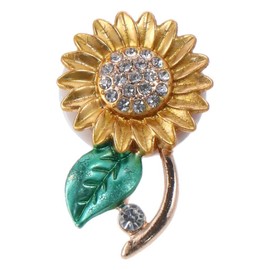 BYOBYO 4pcs Bling Sunflower Shape Air Vent Clips,Crystal Sunflower Car Diffuser Air Freshener,Cute Sunflower Car Accessories for Cars