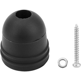 Protector de parachoques de puerta de autocaravana de goma negra para puertas correderas de patio, armarios de cobertizo, protector de bordes con tornillos de acero inoxidable, ajuste seguro, paquete