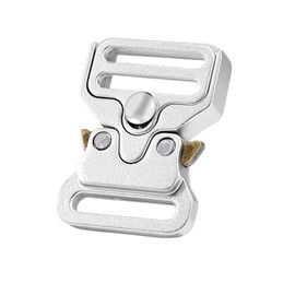 Replacement Metal Tactical Paracord Buckle Hardware for Tactical Vest Dog Collar Backpack Strap Buckle Clip (Silvery, 4.2 * 5.5cm)