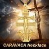 Exltoy Mens Cross Necklaces Gold - 18k Gold Plated cruz