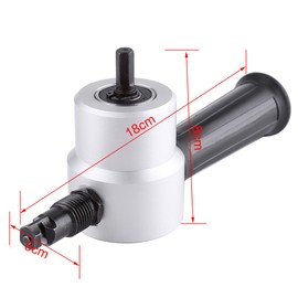 Double Head Sheet Metal Cutter Kit 360 Degree Adjustable Electric Drill Nibbler Cutting Tool Kit for 8mm 1500~3000RPM Electric Drill or Pneumatic Drill