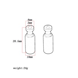 Alnicov Tremolo Anchor Bolts 2 Pack 8mm Adjustable Replacement Bridge Stud and Anchor for Electric Guitar Black