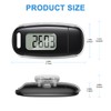 AMIR 3D Pedometer for Walking, Step Counter with LED Backlight,