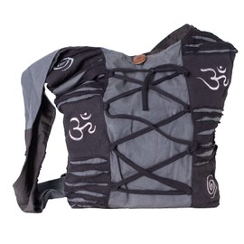 Vishes Women's Yoga Bag Stonewash Tote Bag Shoulder Bag Women's Bag Cotton, black / grey