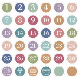 48 Pieces Floor Stickers for Classroom, 4 inch Colorful Classroom Line-up Stickers Number Spot Decals Markers for Teacher Back to School Kindergarten Preschool Elementary