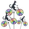 Windmill Garden Decoration Windmill Rotating Cat Dog Bicycle Design Rainbow