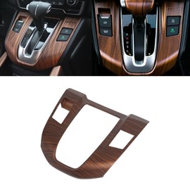 Xotic Tech Interior Center Console Gear Shift Panel Decoration Cover Trim, Peach Wood Grain, Compatible with Honda CRV 2017-2022 (Gas Version)