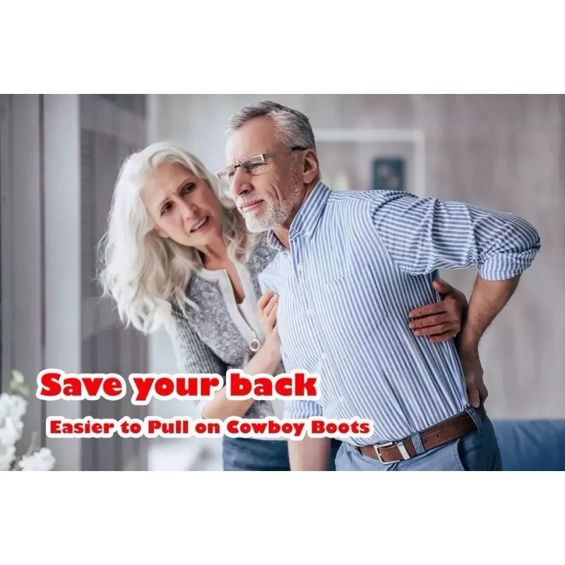 SOUTHWESTERN Boot Hooks Boot Puller for Cowboy Boots, Wood Handles