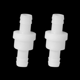 Feelers 3/8" (10MM) One Way Inline Check Valve Non-Return One-Way Air Water Gas Check Valve Ozone Resistance PVDF, Pack of 2 2PCS