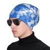 Yilad Tie Dye Blue Beanie Slouchy Chemo Hats, Skull Caps