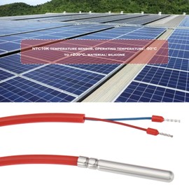 Be In Your Mind Pack of 2 Waterproof NTC10K Thermistor Temperature Sensor Probes -50 °C to +200 °C Suitable for Heating and Control of Solar Systems Heating Air Conditioning Ventilation Technology 2 m
