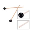 2Pcs Ethereal Drumstick Maple Percussion Drum Sticks Rubber Round Head