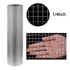 Amagabeli 36inch x 50ft Galvanized Hardware Cloth 1/4 inch 23 Gauge Welded Wire Mesh for Chicken Wire Coop Mesh Fence Roll Gopher Rabbit Netting Cages Rodent BG338