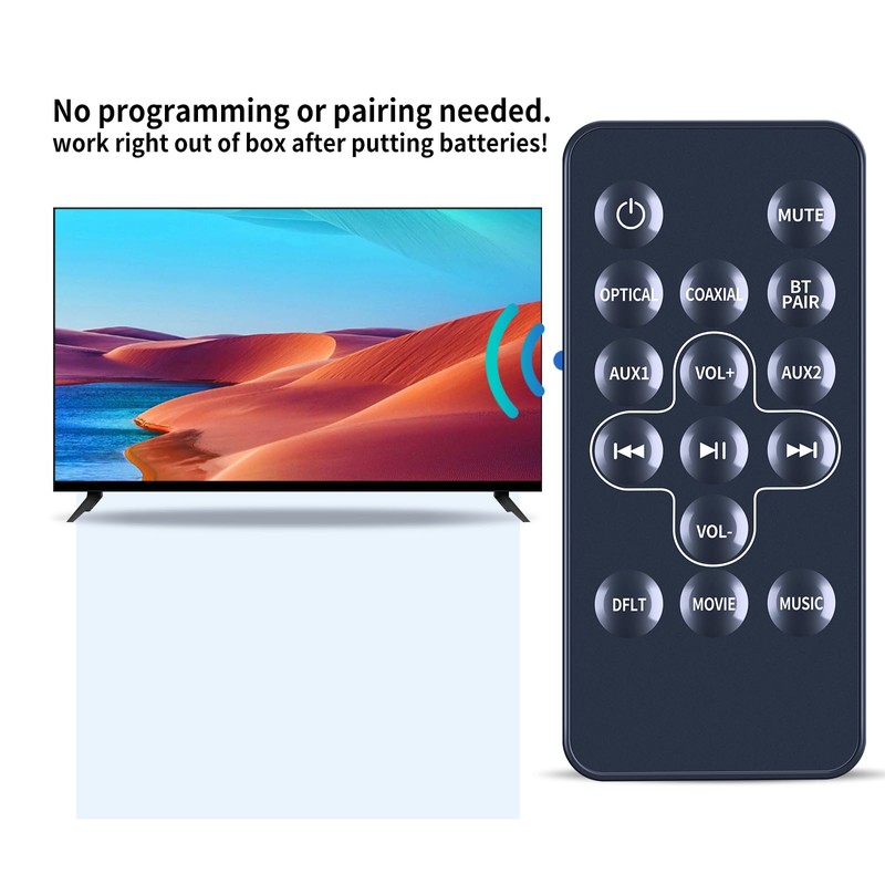 New Remote Control for Logik L32SWLB16 Soundbar System Speaker Remote