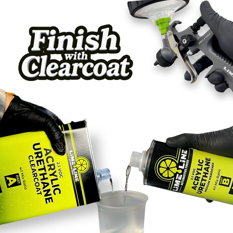 LiME LiNE Automotive Metal Flake Basecoat - No Reducer Needed