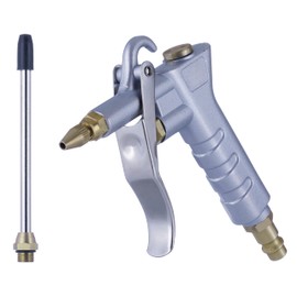 YoiYee Pneumatic Air Blow Gun - Adjustable Nozzle, Extension Tube Included, Durable Aluminum Alloy Body - Ideal for Cleaning and Dusting in Workshops and Garages-EU Fitting