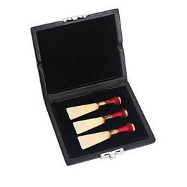 Bassoon Reed,Bassoon reed case,Bassoon Reed Protective Case,Durable Reeds Holder Box Container Box for 3/6Pcs Bassoon Reeds Medium Instrument Accessories (PU Leather Case for 3pcs Reeds) Bassoon Reed