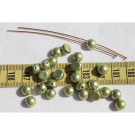 CzechMates Cabochon 7mm Saturated Met Primrose Yellow Crafts Jewelry 25pcs/77058