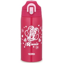Thermos FHO-601WFDS P Water Bottle, Vacuum Insulated, 2-Way Bottle, 0.6L/0.63L, Minnie, Pink