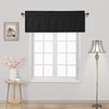 DWCN Black Blackout Valance Curtain for Kitchen Small Window -