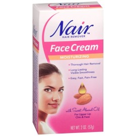 Nair Hair Remover Face Cream Moisturizing Formula With Sweet Almond Oil 2 OZ