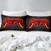 Loussiesd Cool Bedding for Teenager Double Bedding Gamer Red Black