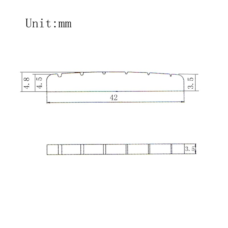 42mm Slotted Guitar Stainless Steel Nut for Strat Stratocaster Telecaster