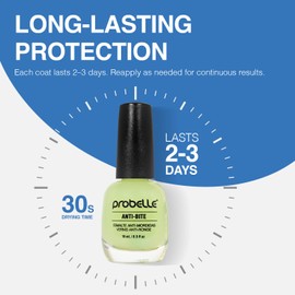 Probelle Anti-Bite, Nail Biting Treatment for Kids & Adults to Quit habit, No Bite Nail Polish Deterrent, Thumb Guard & Prevents Finger Sucking, Bitter Taste Nail Care, For Ages 3+, 0.5 fl oz (15 ml)