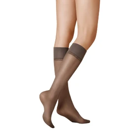 Kunert Women's 183000 Satin Look 20 Knee-High Socks, Grey (Graphit 0420), 6/8 (Manufacturer size: 39-42)