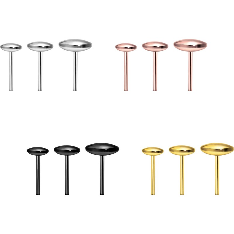 PIERCINGLINE Titanium Attachment with Push Pin Disc without Labret Stud