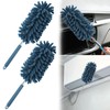 2Pcs Car Interior Duster with Extension Pole Soft Dash Vent