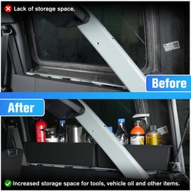 LitMiRaCle Trunk Storage Tray Organizers Rear Cargo Side Box Applicable to Ford Bronco 2021 2022 2023 4 Door, Trunk Caddy Box, Internal Accessories, Black Matte Finish (Right Storage Box)