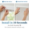 Sovtfides 100% Blackout Self Adhesive Portable Curtains for Bedroom Easy