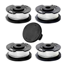 SIGANDG Pack of 4 replacement thread spool for GE-CT 18/28 Li, nylon grass trimmer replacement thread spool, suitable for cordless grass trimmer GE-CT 18/28 Li TC, +1 spool cover TLE-03-1