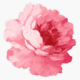 Flower Pink Peony Vinyl Waterproof Sticker Decal Car Laptop Wall Window Bumper Sticker 5"