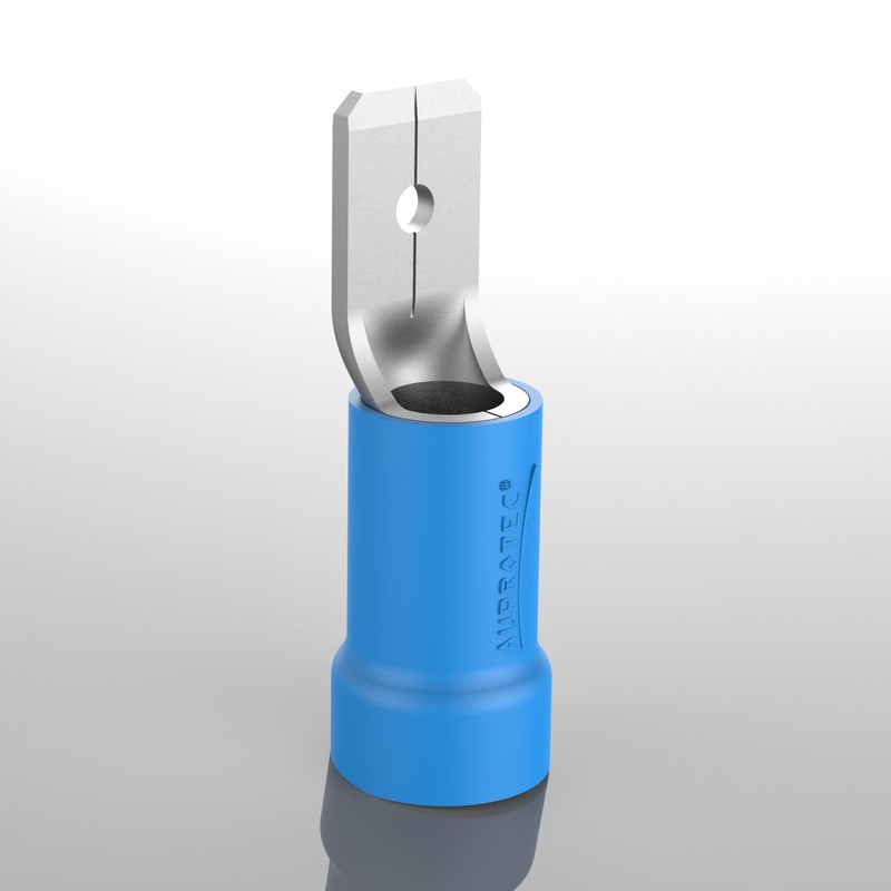 AUPROTEC 100x Flat Connector 1.5-2.5 mm² Blue/Plug Width 6.3 mm