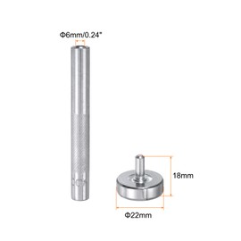 HARFINGTON 2Set Eyelet Hole Punch Die Tool 6mm 45# Steel Grommet Setter Install Tool Hollow Punch Tool Kit with Base for Fabric Clothing Crafts Bags