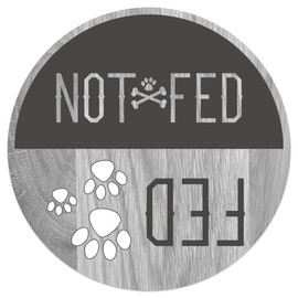 FED/NOT FED Circle Magnet for Dog Lovers - Keep Your Furry Friends Happy and Healthy| Made in The USA| Dog Fed Sign Yes No Magnet