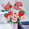 ZHUOWEISM 12 PCS Berry 1st Birthday Centerpiece Sticks Strawberry One
