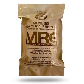 Nutrient-Rich MREs - Portable Food Survival Meals - Long Shelf Life Ready to Eat Emergency Food Rations - Made in USA (Pepperoni Pizza Slice) - 2024 Inspection
