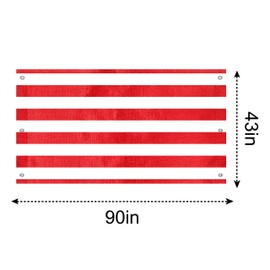 ABCCANOPY 43"X90" Swing Set Replacement Tarp for Playgrounds, Shade Screens (Red/White)