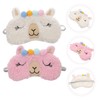NOLITOY 2Pcs Alpaca Sleep Eye Masks Soft Cashmere Travel Blindfolds
