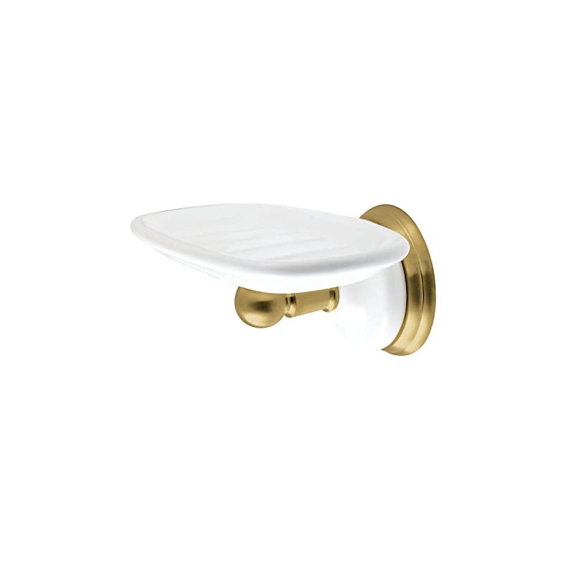 Kingston Brass BA1115BB Victorian Wall-Mount Soap Dish Holder, Brushed Brass