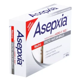 Asepxia Jabón Asepxia Hidro-Force Neutro Efecto Mate Sin Brillo 100G