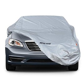 Motor Trend TrueShield Waterproof Car Cover - Heavy Duty Outdoor Fleece-Lined Sonic Coating - Ultimate 6 Layer Protection (Full Size up to 190" L)